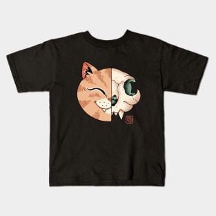 Cat Skull Vertical Kids T-Shirt